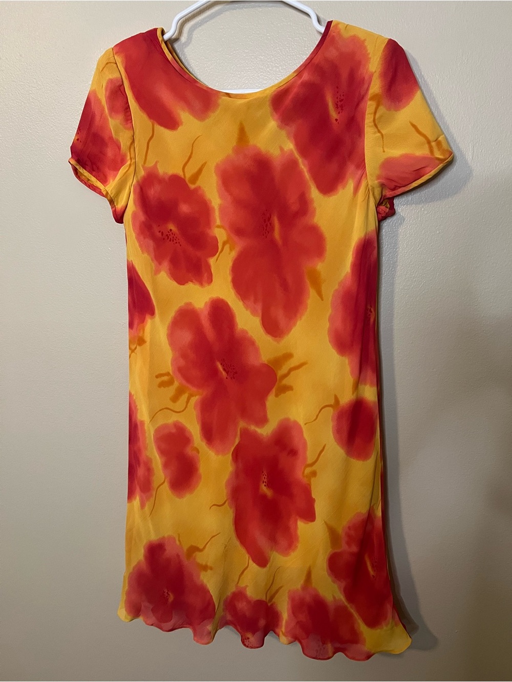 Liz Claiborne Orange And Pink Floral Tie Dye Dress